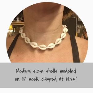 Hawaiian Surfer White Cowrie Shell Choker